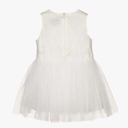 Le Chic-Ivory Tulle Baby Dress | Childrensalon Outlet