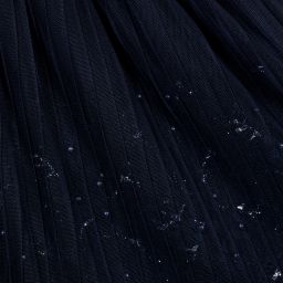 Le Chic-Navy Blue Tulle & Lace Skirt | Childrensalon Outlet