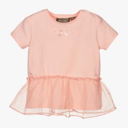 Le Chic-Pink Organic Cotton T-Shirt | Childrensalon Outlet