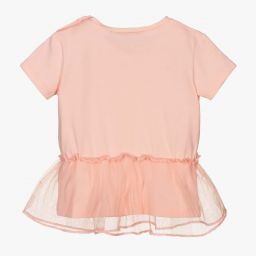 Le Chic-Pink Organic Cotton T-Shirt | Childrensalon Outlet