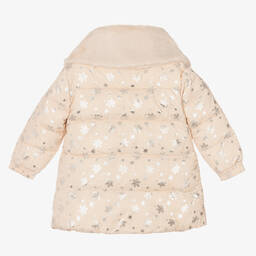 Le Chic-Pink Snowflake Puffer Coat | Childrensalon Outlet