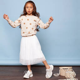 Le Chic-White Tulle & Lace Skirt | Childrensalon Outlet