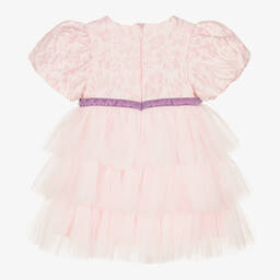 Le Mu-فستان بروكيد تول لون زهري باهت للمولودات | Childrensalon Outlet