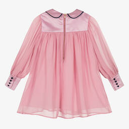 Le Mu-Girls Pink Chiffon Butterfly Dress | Childrensalon Outlet