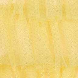 Le Mu-Girls Yellow & Gold Layered Tulle Dress | Childrensalon Outlet