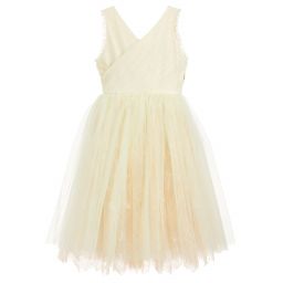 Le Mu-Green Tulle & Lace Dress | Childrensalon Outlet