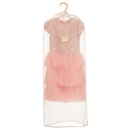 Le Mu-Pink Lace Dress | Childrensalon Outlet