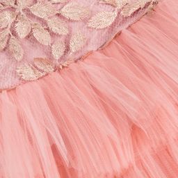 Le Mu-Pink Lace Dress | Childrensalon Outlet