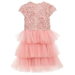 Le Mu-Pink Lace Dress | Childrensalon Outlet