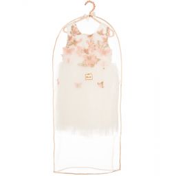 Le Mu-White & Pink Butterfly Dress  | Childrensalon Outlet