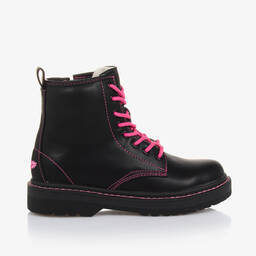 Lelli Kelly-Girls Black & Pink Faux Leather Boots | Childrensalon Outlet