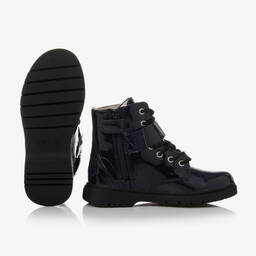 Lelli Kelly-Girls Navy Blue Faux Patent Leather Boots | Childrensalon Outlet