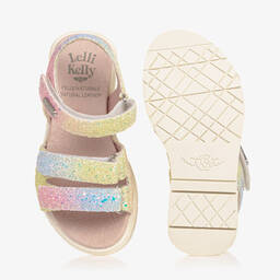 Lelli Kelly-Girls Pastel Glitter Velcro Sandals | Childrensalon Outlet