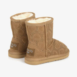 ليلي كيلي-حذاء بوت سويدي بيج لامع للبنات | Childrensalon Outlet