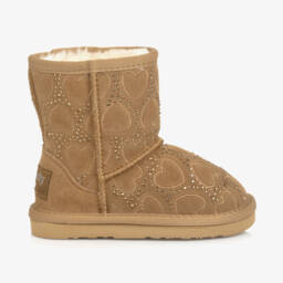ليلي كيلي-حذاء بوت سويدي بيج لامع للبنات | Childrensalon Outlet