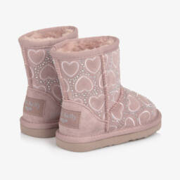 ليلي كيلي-أحذية بنات من الشامواه بتصميم قلب لامع | Childrensalon Outlet