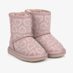 ليلي كيلي-أحذية بنات من الشامواه بتصميم قلب لامع | Childrensalon Outlet