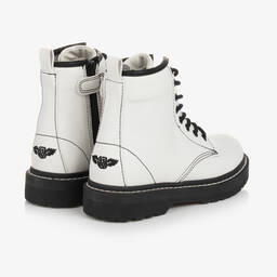 Lelli Kelly-Girls White & Black Faux Leather Boots | Childrensalon Outlet