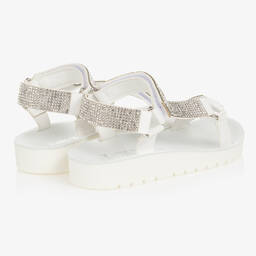 Lelli Kelly-Girls White Diamanté Sandals | Childrensalon Outlet