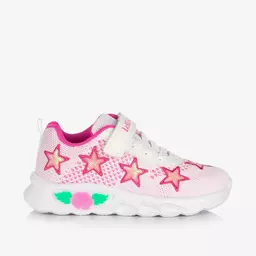 Lelli Kelly-Girls White Mesh Light-Up Star Trainers | Childrensalon Outlet