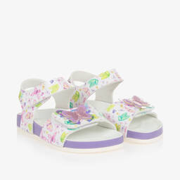 Lelli Kelly-Girls White & Purple Butterfly Sandals | Childrensalon Outlet