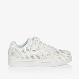 Lelli Kelly-Girls White & Silver Diamanté Trainers | Childrensalon Outlet