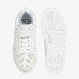 Lelli Kelly-Girls White & Silver Diamanté Trainers | Childrensalon Outlet