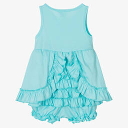Lemon Loves Layette-Baby Girls Blue Cotton Shortie | Childrensalon Outlet