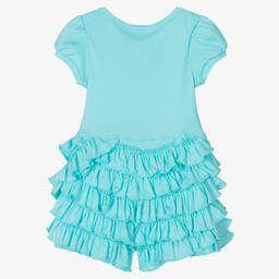 Lemon Loves Layette-Baby Girls Blue Cotton Shortie | Childrensalon Outlet