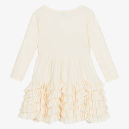 ليمون لافز لاييت-فستان كشكش قطن بيما لون عاجي للمولودات | Childrensalon Outlet