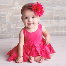 ليمون لافز لاييت-أوفرول قطن بيما فيوشيا مزين بكشكش للمولودات | Childrensalon Outlet