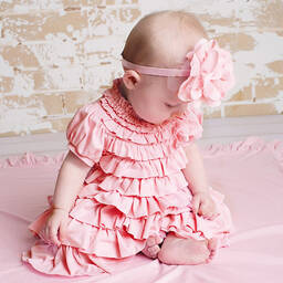 Lemon Loves Layette-Baby Girls Pink 'Jane' Dress | Childrensalon Outlet