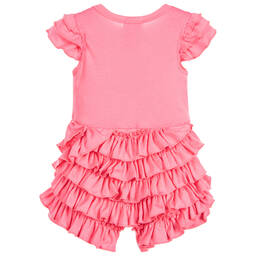 Lemon Loves Layette-Baby Girls Pink Pima Cotton Shortie  | Childrensalon Outlet
