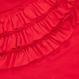 Lemon Loves Layette-Baby Girls Red Cotton Blanket (86cm) | Childrensalon Outlet