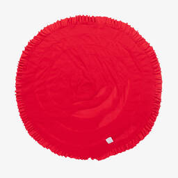 Lemon Loves Layette-Baby Girls Red Cotton Blanket (86cm) | Childrensalon Outlet