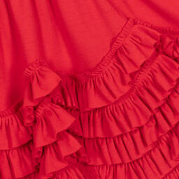 ليمون لافز لاييت-فستان كشكش قطن بيما لون أحمر للمولودات | Childrensalon Outlet