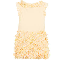 Lemon Loves Layette-Baby Girls Yellow Pima Cotton Shortie  | Childrensalon Outlet