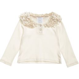 Lemon Loves Layette-Girls Ivory 'Coco Tee' Top | Childrensalon Outlet