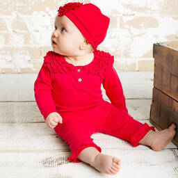Lemon Loves Layette-Girls Red 'Coco Tee' Top | Childrensalon Outlet