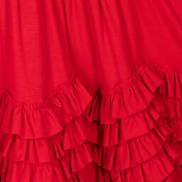 ليمون لافز لاييت-فستان كشكش قطن بيما لون أحمر | Childrensalon Outlet