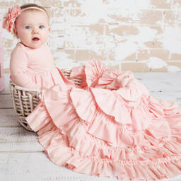 Lemon Loves Layette-Мягкое розовое одеяло с рюшами для девочек | Childrensalon Outlet