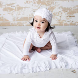 Lemon Loves Layette-Мягкое белое одеяло из пима для девочек | Childrensalon Outlet