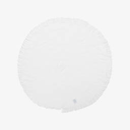 Lemon Loves Layette-Белый хлопковый платок с рюшами для девочек | Childrensalon Outlet