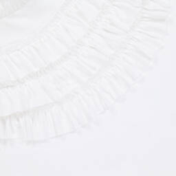 Lemon Loves Layette-Белый хлопковый платок с рюшами для девочек | Childrensalon Outlet