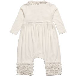 Lemon Loves Layette-Ivory Pima Cotton Romper  | Childrensalon Outlet