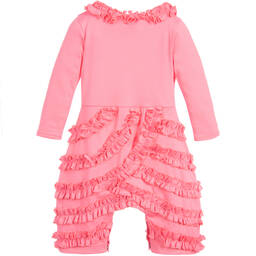 Lemon Loves Layette-Pink Cotton 'Peony' Romper | Childrensalon Outlet