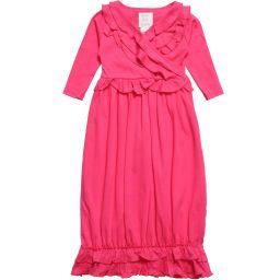 Lemon Loves Layette-Pink Pima Cotton 'Jenna' Day Gown | Childrensalon Outlet