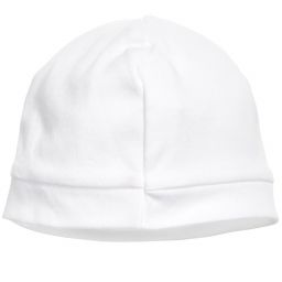 Lemon Loves Layette-White Pima Cotton 'Petit Bow' Hat | Childrensalon Outlet