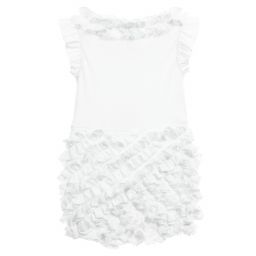 Lemon Loves Layette-White 'Rula' Ruffle Shortie | Childrensalon Outlet
