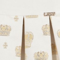 Lesy-Girls Ivory & Gold Dress  | Childrensalon Outlet